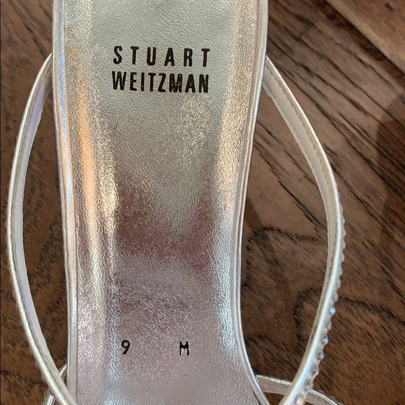 Stuart Weitzman silver heels! Worn one time! - Picture 5 of 7